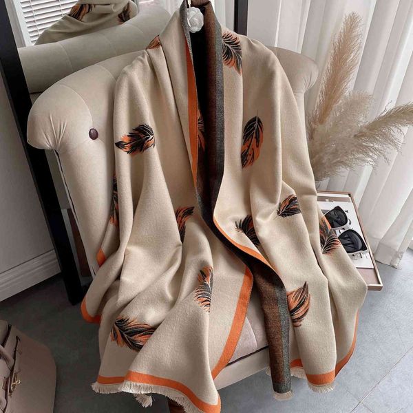 korean and new feather imitation cashmere scarf women's warm thickened simple double-sided shawl bib, Blue;gray
korean and new feather imitation cashmere scarf women's warm thickened simple double-sided shawl bib, Blue;gray