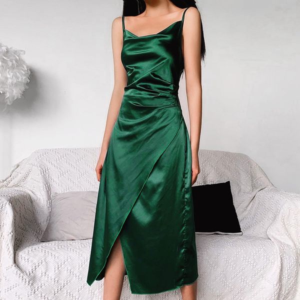 women summer dress women 2021 new arrivals stain spaghetti strap split green solid party dresses vestidos, Black;gray
women summer dress women 2021 new arrivals stain spaghetti strap split green solid party dresses vestidos, Black;gray