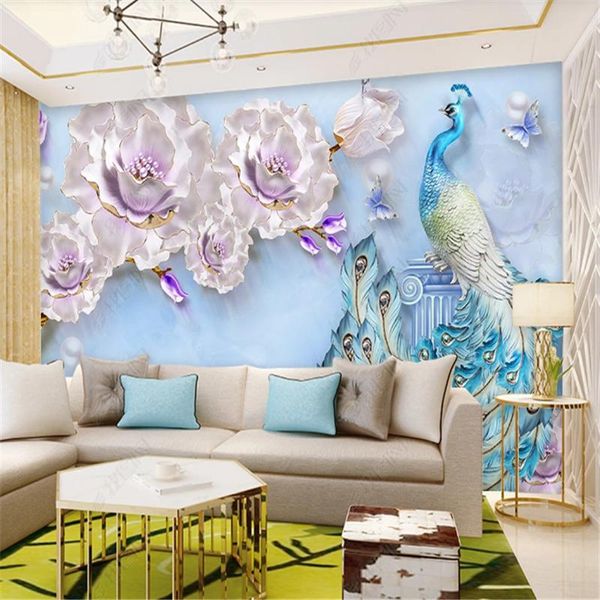 modern mural wallpaper for living room fresh flowers blooming wealth and auspicious peacock tv background wall papers home decor
modern mural wallpaper for living room fresh flowers blooming wealth and auspicious peacock tv background wall papers home decor