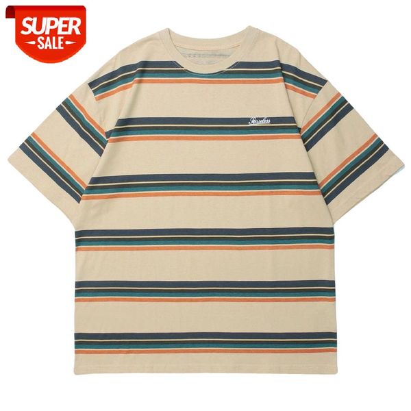 2021SS Men Vintage Color Block Summer T-Shirt Harajuku Streetwear Stripe Tees Hip Hop Cotton Casual T-Shirts Short Sleeve Beige #iN57, White;black
2021SS Men Vintage Color Block Summer T-Shirt Harajuku Streetwear Stripe Tees Hip Hop Cotton Casual T-Shirts Short Sleeve Beige #iN57, White;black