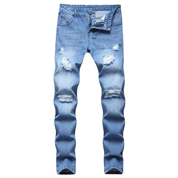 men's jeans 2021 straight tube slim hole cotton pants cross border amazon, Blue
men's jeans 2021 straight tube slim hole cotton pants cross border amazon, Blue