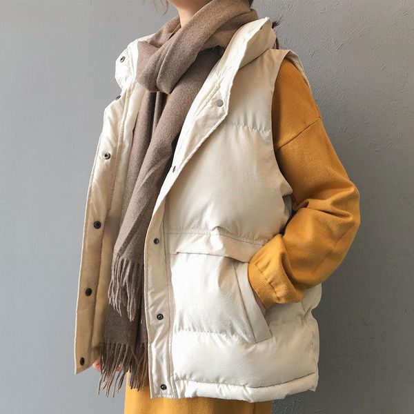women's vests winter warm solid stand collar vest waistcoat windproof thick gilet femme female down cotton coat sleeveless x448, Black;white
women's vests winter warm solid stand collar vest waistcoat windproof thick gilet femme female down cotton coat sleeveless x448, Black;white
