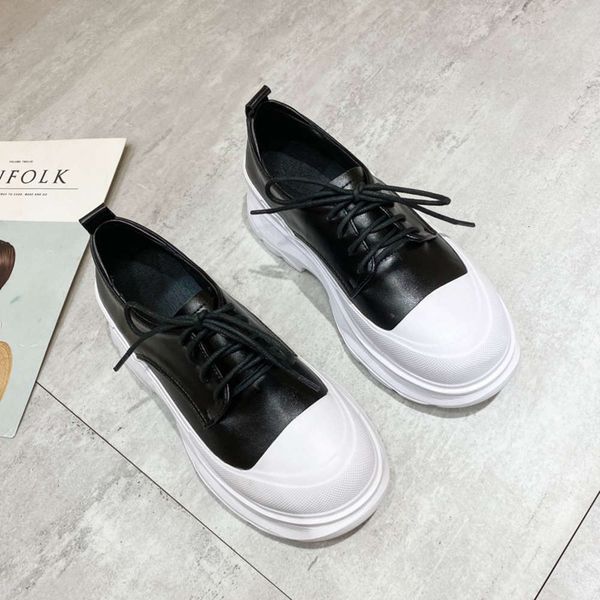 white casual shoes 2021 small women's fashion thick bottomed muffin leather new sports and leisure front lace up daddy single aloo vyjj, Black
white casual shoes 2021 small women's fashion thick bottomed muffin leather new sports and leisure front lace up daddy single aloo vyjj, Black