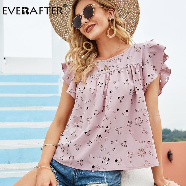 women's blouses & shirts everafter hollowout women blouse shirt floral ruffle elegant pink short sleeve female summer holiday casual, White
women's blouses & shirts everafter hollowout women blouse shirt floral ruffle elegant pink short sleeve female summer holiday casual, White