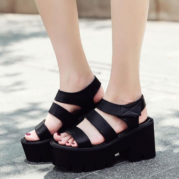 sandals ribetrini brand girl black hook loop platform open toe shoes women punk gothic cool stylish summer
sandals ribetrini brand girl black hook loop platform open toe shoes women punk gothic cool stylish summer