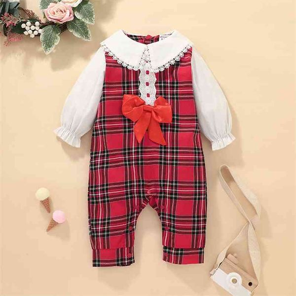 winter style infant born baby romper long sleeve patchwork red bow plaid cute jumpsuits babys clothes outfits 210629, Blue
winter style infant born baby romper long sleeve patchwork red bow plaid cute jumpsuits babys clothes outfits 210629, Blue