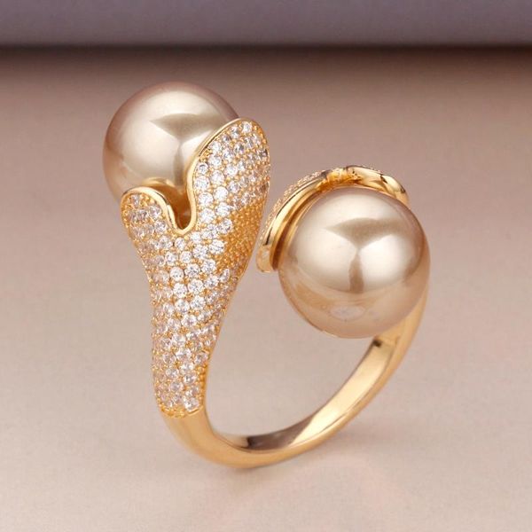 cluster rings design adjustable women pearl ring cubic zirconia birthday gift beautiful bridal jewelry accessories, Golden;silver
cluster rings design adjustable women pearl ring cubic zirconia birthday gift beautiful bridal jewelry accessories, Golden;silver