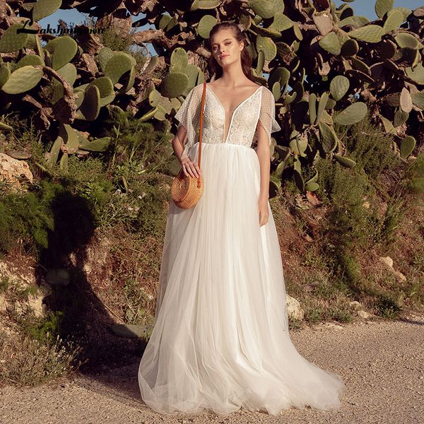 new boho 2021 short sleeves bridal v neck vestido de noiva tulle beach wedding gowns rish, White
new boho 2021 short sleeves bridal v neck vestido de noiva tulle beach wedding gowns rish, White