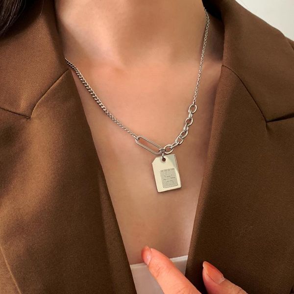 chains ingesight.z vintage geometric square pendant necklaces fashion titanium steel chain short choker for women men jewelry, Silver
chains ingesight.z vintage geometric square pendant necklaces fashion titanium steel chain short choker for women men jewelry, Silver