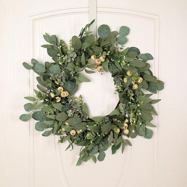 decorative flowers & wreaths 1pcs artificial green leaf eucalyptus wreath outdoor ornaments for front door wall window farmhouse decor
decorative flowers & wreaths 1pcs artificial green leaf eucalyptus wreath outdoor ornaments for front door wall window farmhouse decor