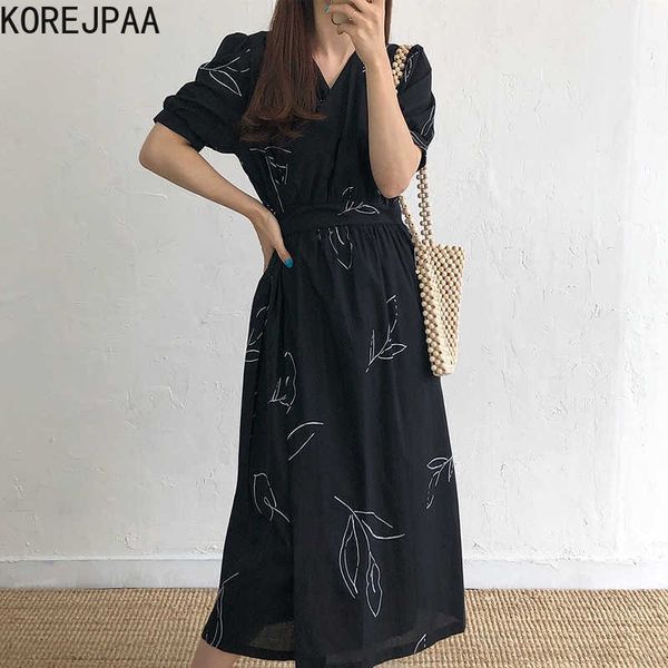 korejpaa women dress summer korean chic french retro depiction print v-neck tie waist printed puff sleeve vestido 210526, White
korejpaa women dress summer korean chic french retro depiction print v-neck tie waist printed puff sleeve vestido 210526, White