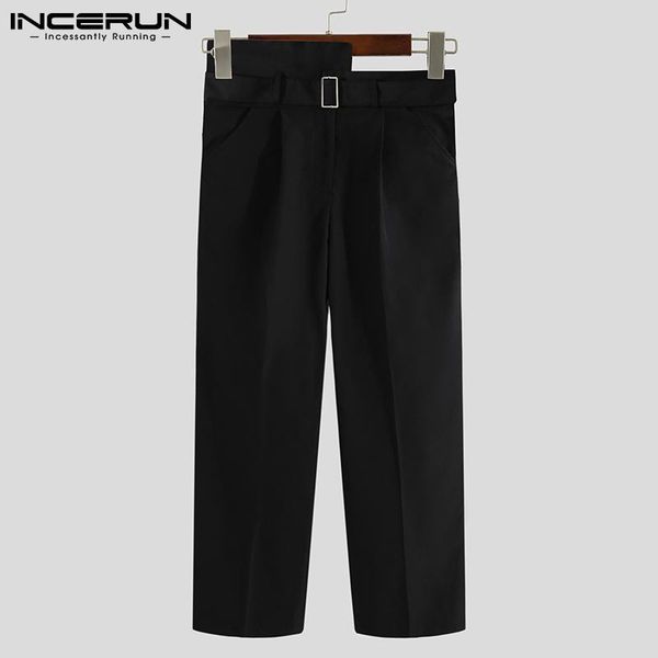 men's pants 2021 fashion men joggers streetwear solid color korean straight trousers with belt casual irregular incerun s-5xl, Black
men's pants 2021 fashion men joggers streetwear solid color korean straight trousers with belt casual irregular incerun s-5xl, Black
