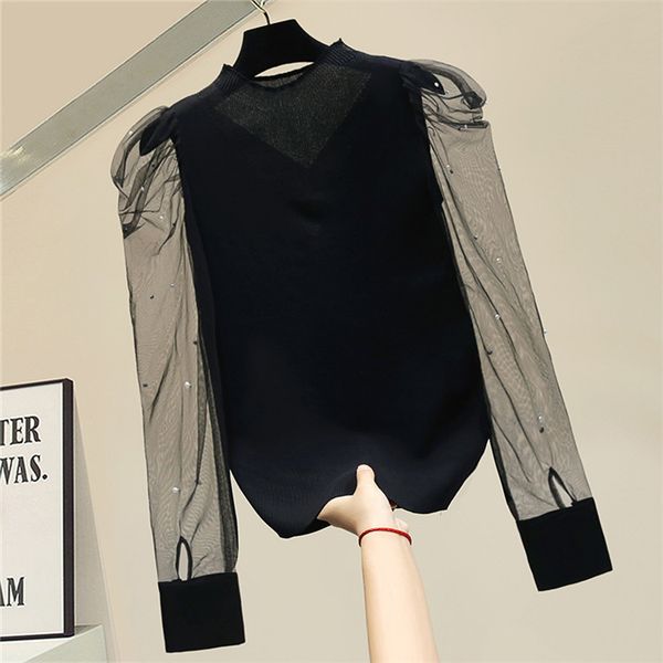 high collar sweater for the frizzy woman long sleeves bottoming tabs 2021-autumn new chic lady upper thin black white fit 9itb, White;black
high collar sweater for the frizzy woman long sleeves bottoming tabs 2021-autumn new chic lady upper thin black white fit 9itb, White;black