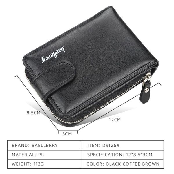 card holders 066f men holder cards case pocket zipper wallet organizer, Brown;gray
card holders 066f men holder cards case pocket zipper wallet organizer, Brown;gray