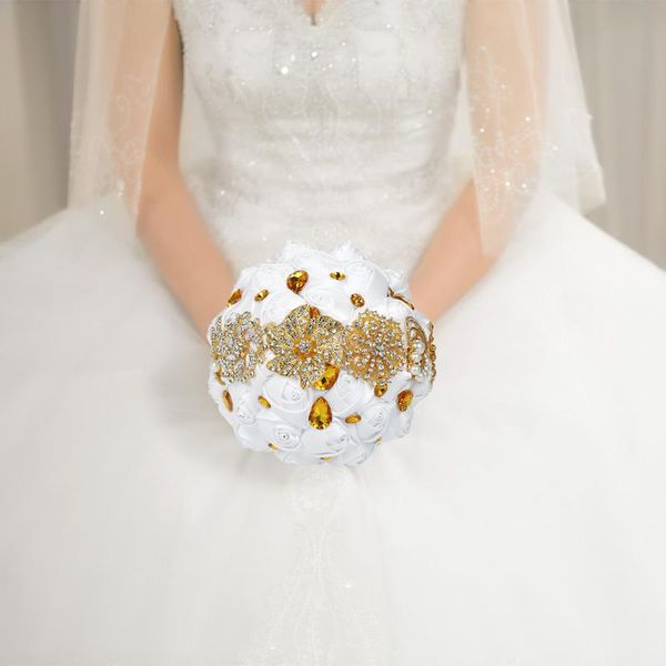 artificial wedding flower hand made bouquet diamond bridal brooch satin rose flower with rhinestone artificial pearls for bride
artificial wedding flower hand made bouquet diamond bridal brooch satin rose flower with rhinestone artificial pearls for bride
