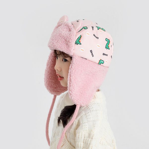 children hat cute dinosaur winter warm hats ear protection boys and girls plush thickened ferret fleece caps, Yellow
children hat cute dinosaur winter warm hats ear protection boys and girls plush thickened ferret fleece caps, Yellow