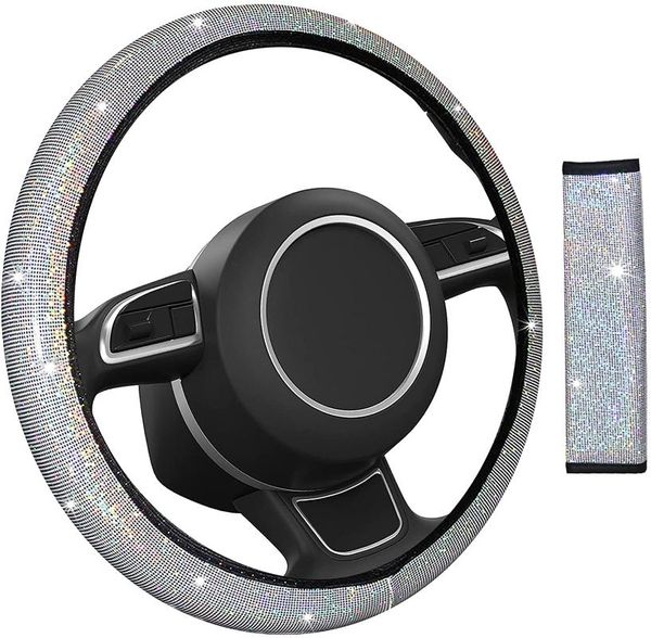 steering wheel covers bling cover universal 14.5 to 15 inch with seat belt shoulder pad fit vehicles/sedans/suvs for women and girls
steering wheel covers bling cover universal 14.5 to 15 inch with seat belt shoulder pad fit vehicles/sedans/suvs for women and girls