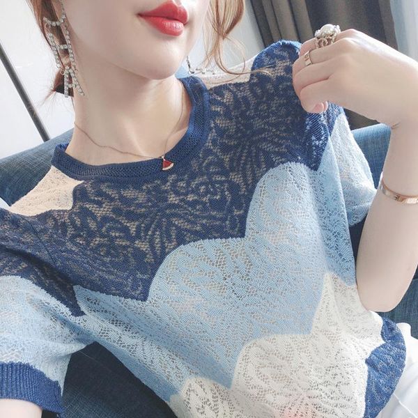 women's blouses & shirts femme women short sleeve knit blouse blusas mujer de moda 2021 o-neck knitted pullover shirt e922, White
women's blouses & shirts femme women short sleeve knit blouse blusas mujer de moda 2021 o-neck knitted pullover shirt e922, White