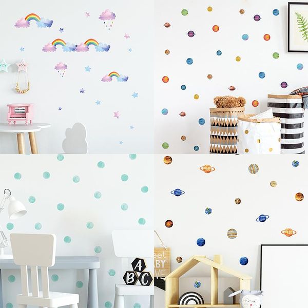 wall stickers eco-friendly creative diy rainbow cloud planet for kids room kindergarten baby girl's decals
wall stickers eco-friendly creative diy rainbow cloud planet for kids room kindergarten baby girl's decals