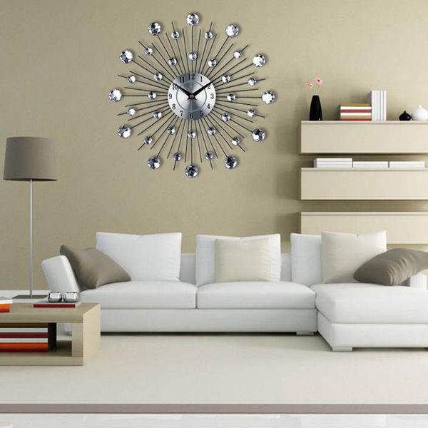 33cm large size vintage metal crystal sunburst wall clock large modern wall clocks design home art decor
33cm large size vintage metal crystal sunburst wall clock large modern wall clocks design home art decor