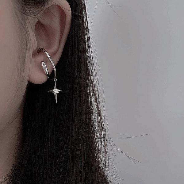 hoop & huggie four awn star pierced earbone clip feminine personality ins advanced sense simple and versatile earrings, Golden;silver
hoop & huggie four awn star pierced earbone clip feminine personality ins advanced sense simple and versatile earrings, Golden;silver