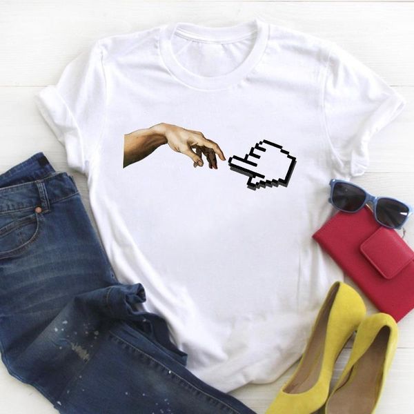 women cartoon hand funny painting short sleeve print summer t tee ladies female shirt clothes tshirt womens graphic t-shirt, White
women cartoon hand funny painting short sleeve print summer t tee ladies female shirt clothes tshirt womens graphic t-shirt, White