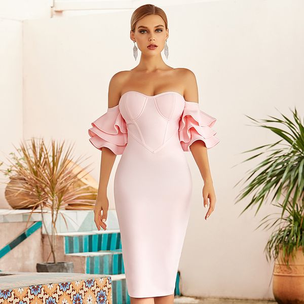 2021 new summer women pink off shoulder bandage dress butterfly short sleeve evening celebrity runway party dresses ppjz, Black;gray
2021 new summer women pink off shoulder bandage dress butterfly short sleeve evening celebrity runway party dresses ppjz, Black;gray