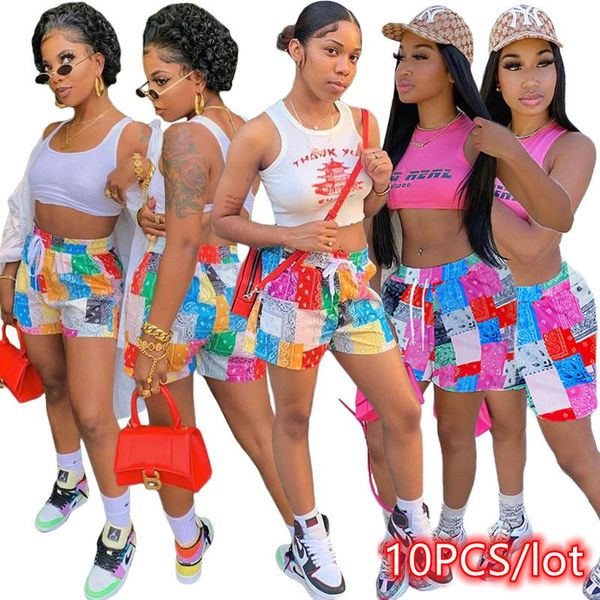 women's shorts 10pcs y2k banadanna print women loose classic drawstring home beach active wear size 3xl bulk item wholesale lots, White;black
women's shorts 10pcs y2k banadanna print women loose classic drawstring home beach active wear size 3xl bulk item wholesale lots, White;black