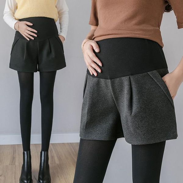 maternity bottoms 921# autumn winter woolen shorts wide leg loose elastic waist belly bootcuts clothes for pregnant women pregnancy, White
maternity bottoms 921# autumn winter woolen shorts wide leg loose elastic waist belly bootcuts clothes for pregnant women pregnancy, White