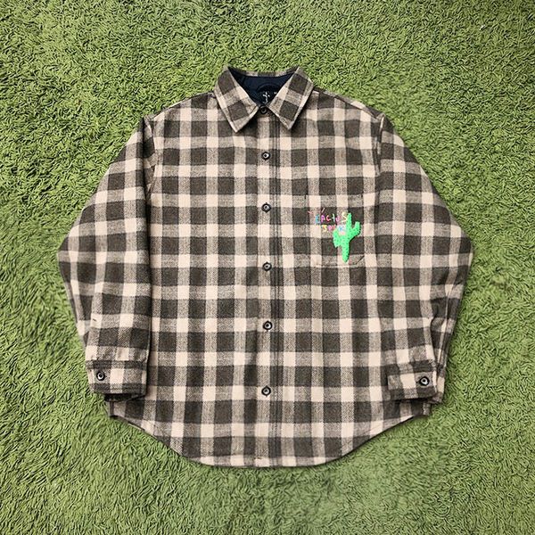 2021 new plaid travis scott foaming printing cactus jack flannel jacket hoodies men women woolen shirt wool jersey coats 47q3, Black
2021 new plaid travis scott foaming printing cactus jack flannel jacket hoodies men women woolen shirt wool jersey coats 47q3, Black