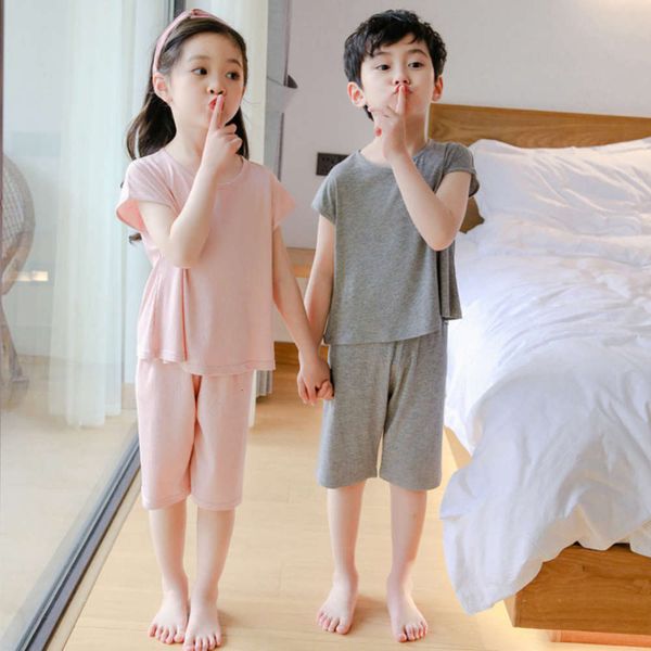 pajamas summer children's thin korean modal sleeveless shorts two piece air conditioning suit boys' and girls' home clothes, White
pajamas summer children's thin korean modal sleeveless shorts two piece air conditioning suit boys' and girls' home clothes, White