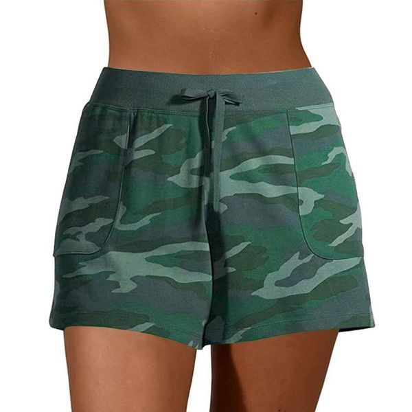 women's shorts fashion women running sports fitness camouflage, White;black 
women's shorts fashion women running sports fitness camouflage, White;black