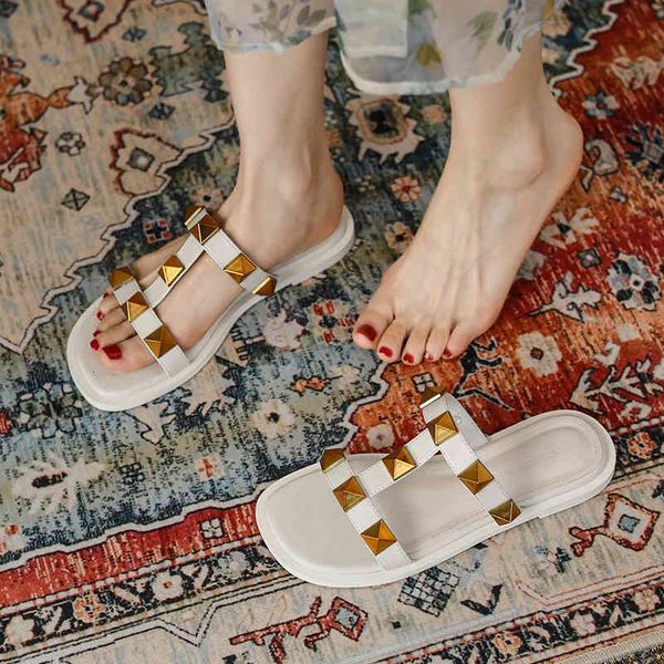 sandals 536-3 flat bottomed one line belt for women's wear sandals rivet british half slippers roman style beach shoes soft soles r6pw, Black
sandals 536-3 flat bottomed one line belt for women's wear sandals rivet british half slippers roman style beach shoes soft soles r6pw, Black