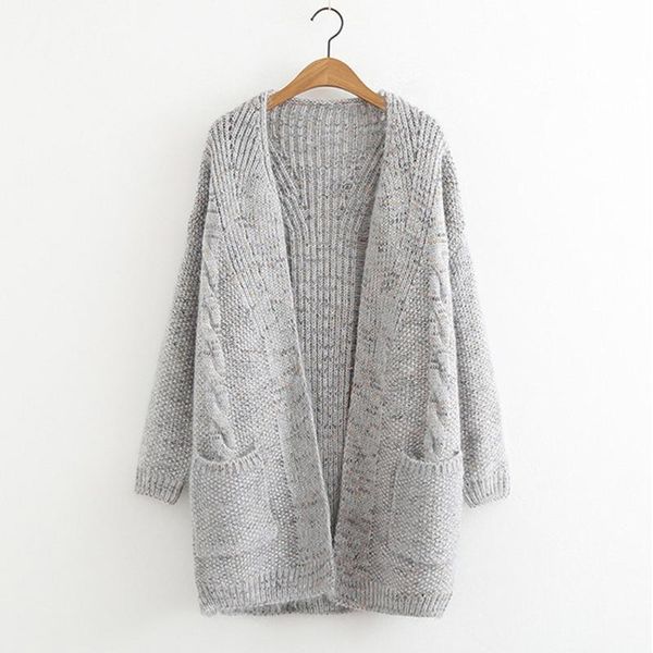 women's jackets autumn and winter warm thickening furry variegated knitted sweater cardigan open front jumper sweaters with pocket, Black;brown
women's jackets autumn and winter warm thickening furry variegated knitted sweater cardigan open front jumper sweaters with pocket, Black;brown