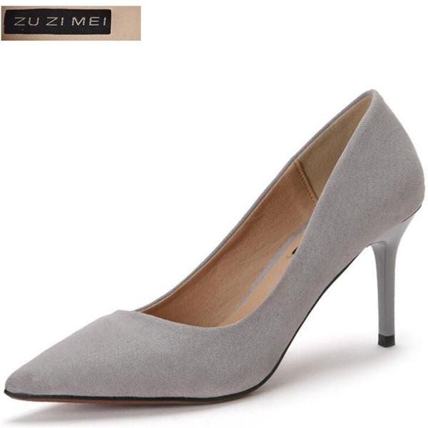 2021 new arrival korean concise pointed toe office shoes women's 8cm fashion solid flock shallow high heels shoes for women, Black
2021 new arrival korean concise pointed toe office shoes women's 8cm fashion solid flock shallow high heels shoes for women, Black