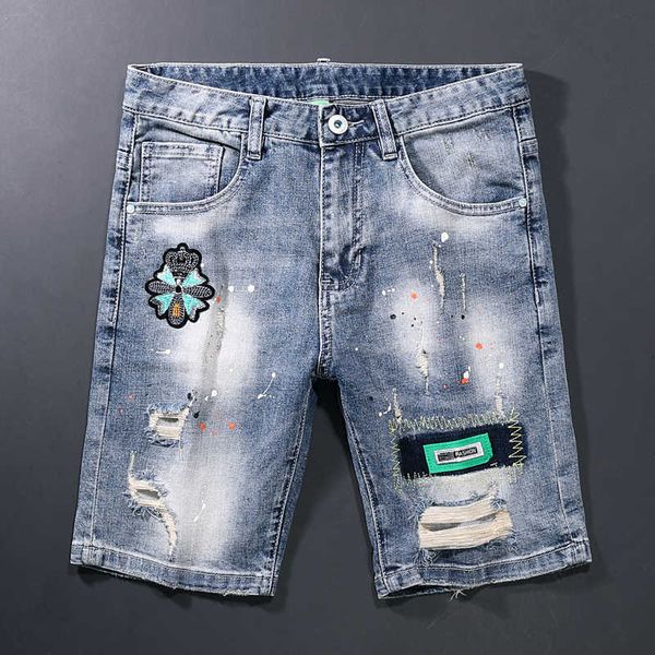 summer ly fashion men jeans shorts retro blue patches designer destroyed ripped denim hip hop short homme 2cql
summer ly fashion men jeans shorts retro blue patches designer destroyed ripped denim hip hop short homme 2cql