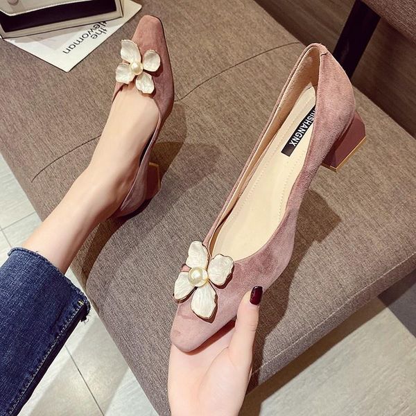 dress shoes pink sweet flowers square toe for women fashion pearl mid heels pumps woman slip on elegant single ladies, Black
dress shoes pink sweet flowers square toe for women fashion pearl mid heels pumps woman slip on elegant single ladies, Black
