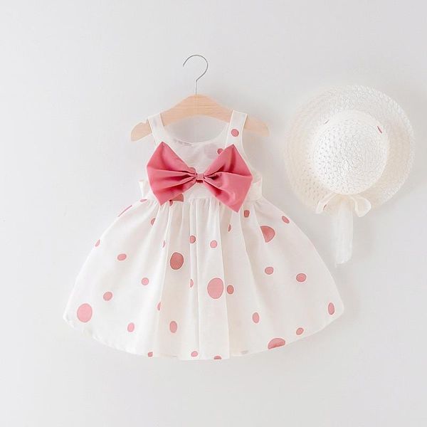 girl's dresses summer little girls children bow decoration dotsleeveless suspender baby princess dress + straw hat girl clothes, Red;yellow
girl's dresses summer little girls children bow decoration dotsleeveless suspender baby princess dress + straw hat girl clothes, Red;yellow
