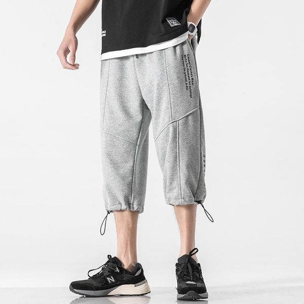summer japanese style large size drawstring tie leg cropped pants men's, Black
summer japanese style large size drawstring tie leg cropped pants men's, Black