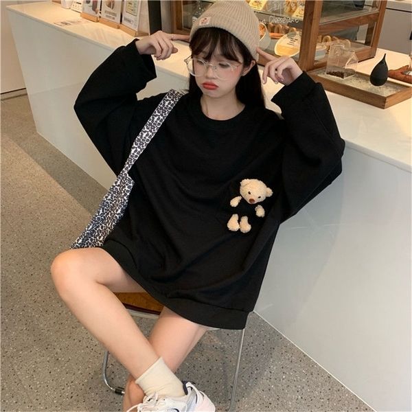 sweatshirt women kawaii clothes solid o-neck pullovers long sleeve loose korean autumn winter casual harajuku oversized 201201, Black
sweatshirt women kawaii clothes solid o-neck pullovers long sleeve loose korean autumn winter casual harajuku oversized 201201, Black