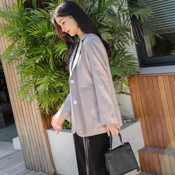 women's suits & blazers smooth stain solid color elegant blazer women spring jacket korean style loose lapel collar long sleeve cardiga, White;black
women's suits & blazers smooth stain solid color elegant blazer women spring jacket korean style loose lapel collar long sleeve cardiga, White;black