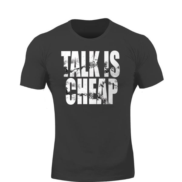 men's t-shirts t-shirt for gym workout slogan talk is printed t shirt men clothing short sleeves oversized brand tees, White;black
men's t-shirts t-shirt for gym workout slogan talk is printed t shirt men clothing short sleeves oversized brand tees, White;black