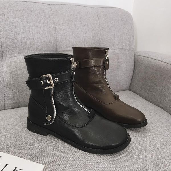 boots winter women's ankle round toe low heels buckle belt shoes black brown plush lining l41
boots winter women's ankle round toe low heels buckle belt shoes black brown plush lining l41