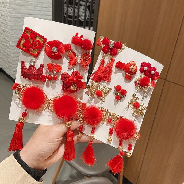 hair accessories chinese hanfu style girl tassel hairpins set children ancient costume flower red clips year gift, Slivery;white
hair accessories chinese hanfu style girl tassel hairpins set children ancient costume flower red clips year gift, Slivery;white