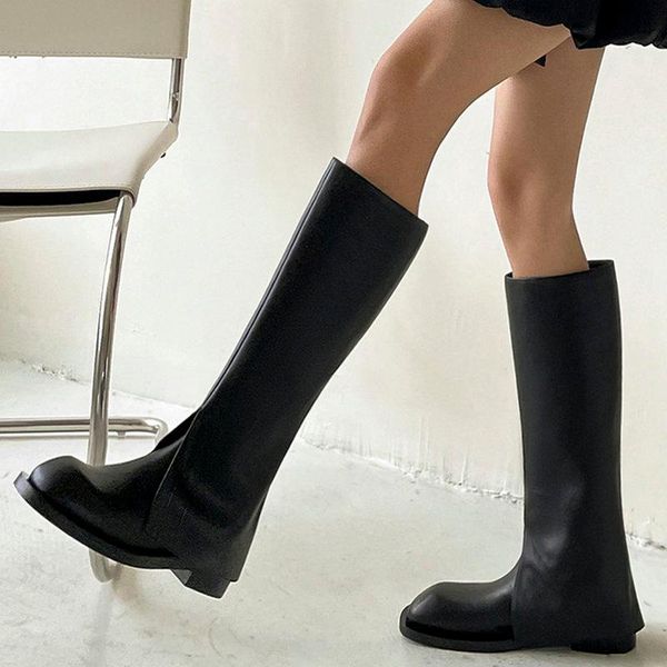 boots designer women genuine leather square heel riding motorcycle knee high winter snow platform shoes woman, Black
boots designer women genuine leather square heel riding motorcycle knee high winter snow platform shoes woman, Black