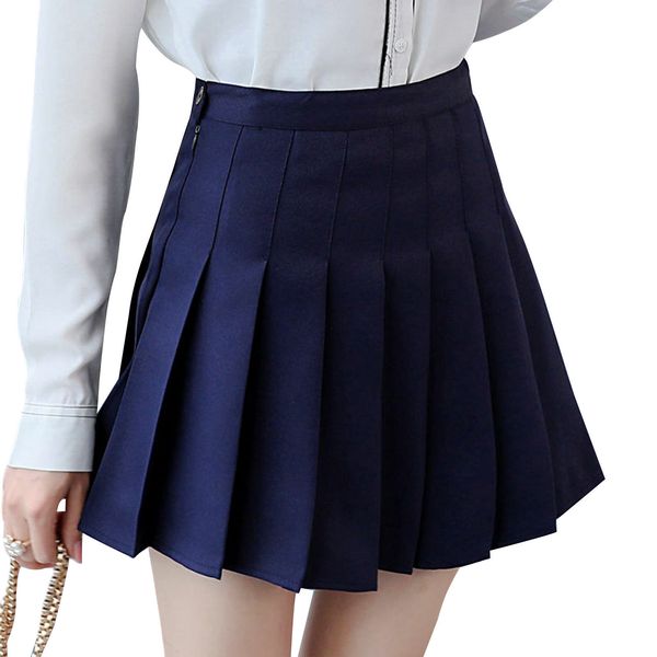 2021 gothic women kawaii high-waist pleated mini school skirts for girls solid color a-line skirt female skater zipper skirts, Black
2021 gothic women kawaii high-waist pleated mini school skirts for girls solid color a-line skirt female skater zipper skirts, Black