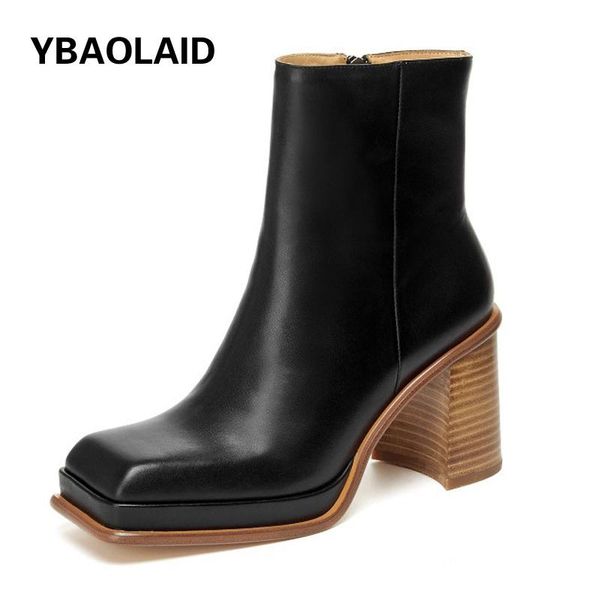 boots high-end custom vintage square toe genuine leather thick heel simple short 2021 zipper high, Black
boots high-end custom vintage square toe genuine leather thick heel simple short 2021 zipper high, Black