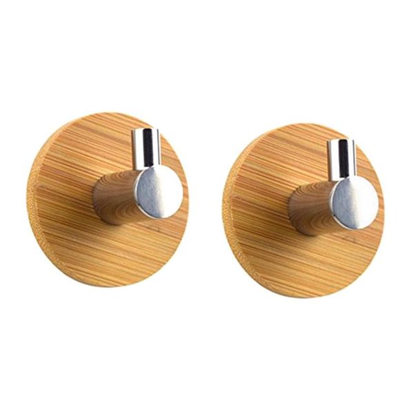 hooks & rails 2pcs stainless steel and bamboo self-adhesive traceless wall hook for bathroom bedroom kitchen
hooks & rails 2pcs stainless steel and bamboo self-adhesive traceless wall hook for bathroom bedroom kitchen