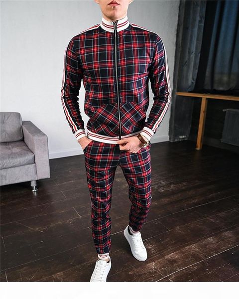 new fashion jackets men tracksuit sets mens set colorful plaid men casual zipper set autumn tracksuit set male sweatshirt pocket 201008, Gray
new fashion jackets men tracksuit sets mens set colorful plaid men casual zipper set autumn tracksuit set male sweatshirt pocket 201008, Gray