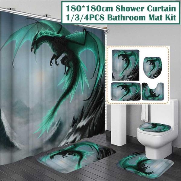 shower curtains green flying dragon pattern polyester fabric curtain non-slip bath mat toilet lid cover rugs home bathroom
shower curtains green flying dragon pattern polyester fabric curtain non-slip bath mat toilet lid cover rugs home bathroom